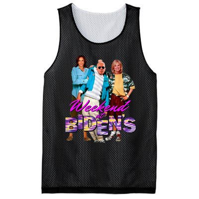 Funny Bidens Joke Weekend At Bidens Mesh Reversible Basketball Jersey Tank