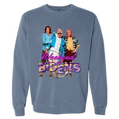 Funny Bidens Joke Weekend At Bidens Garment-Dyed Sweatshirt