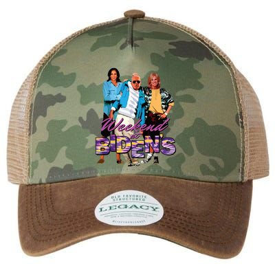 Funny Bidens Joke Weekend At Bidens Legacy Tie Dye Trucker Hat