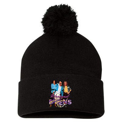 Funny Bidens Joke Weekend At Bidens Pom Pom 12in Knit Beanie