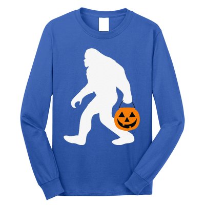 Funny Bigfoot Jack OLantern Halloween Costume Long Sleeve Shirt