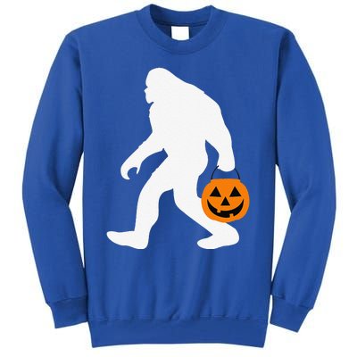 Funny Bigfoot Jack OLantern Halloween Costume Tall Sweatshirt