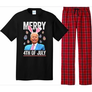 Funny Bunny Joe Biden 4th Of July Happy Easter Day Gift Pajama Set