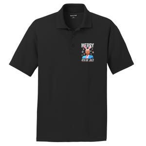 Funny Bunny Joe Biden 4th Of July Happy Easter Day Gift PosiCharge RacerMesh Polo