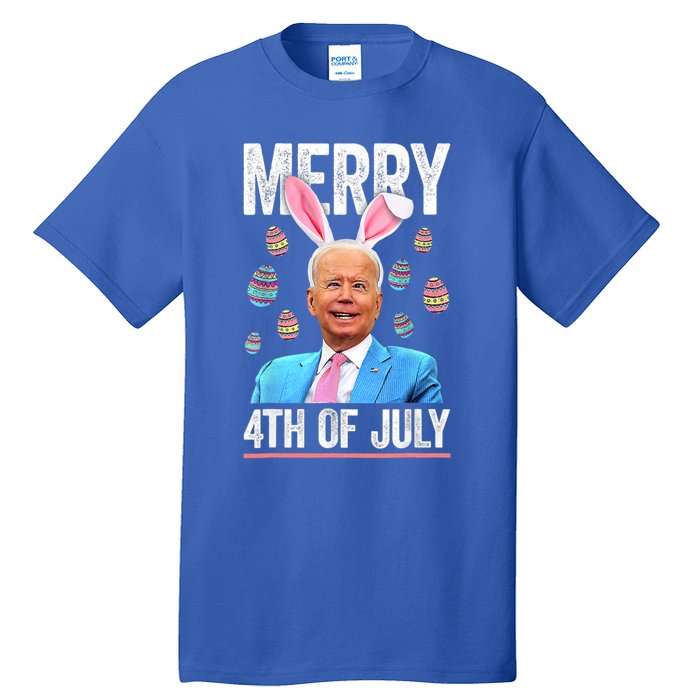 Funny Bunny Joe Biden 4th Of July Happy Easter Day Gift Tall T-Shirt