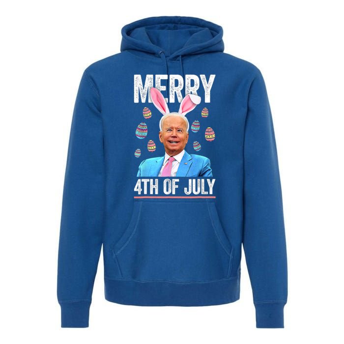 Funny Bunny Joe Biden 4th Of July Happy Easter Day Gift Premium Hoodie