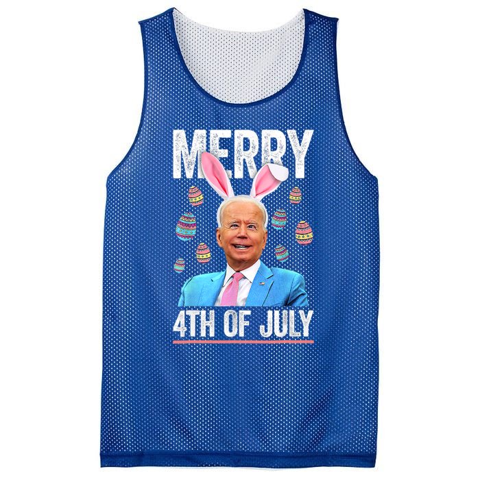 Funny Bunny Joe Biden 4th Of July Happy Easter Day Gift Mesh Reversible Basketball Jersey Tank