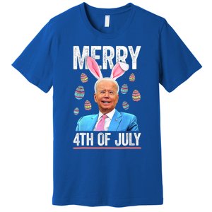 Funny Bunny Joe Biden 4th Of July Happy Easter Day Gift Premium T-Shirt