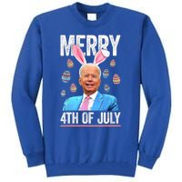 Funny Bunny Joe Biden 4th Of July Happy Easter Day Gift Tall Sweatshirt