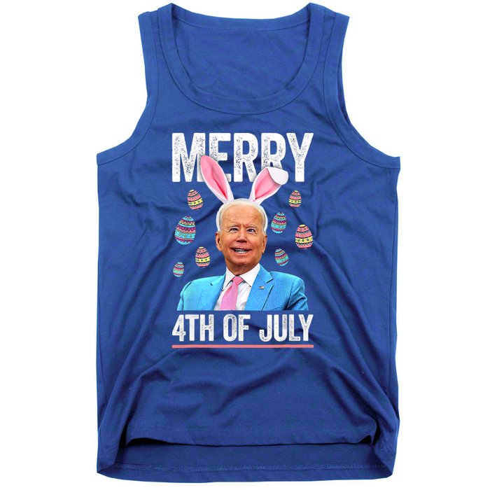 Funny Bunny Joe Biden 4th Of July Happy Easter Day Gift Tank Top