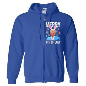 Funny Bunny Joe Biden 4th Of July Happy Easter Day Gift Full Zip Hoodie