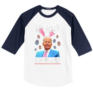 Funny Bunny Joe Biden 4th Of July Happy Easter Day Gift Baseball Sleeve Shirt