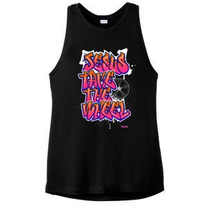 Flite Boi Jesus Take The Wheel Graffiti Ladies PosiCharge Tri-Blend Wicking Tank