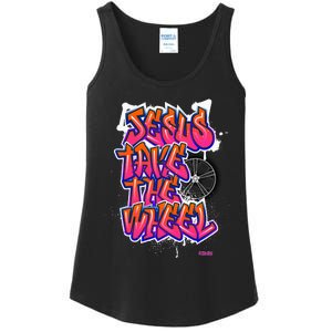 Flite Boi Jesus Take The Wheel Graffiti Ladies Essential Tank