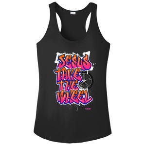 Flite Boi Jesus Take The Wheel Graffiti Ladies PosiCharge Competitor Racerback Tank