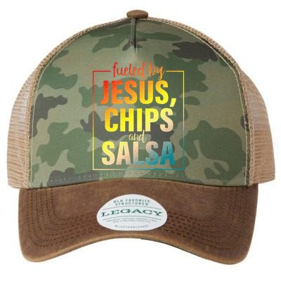 Fueled By Jesus Chips & Salsa Mexican Food Lovers Legacy Tie Dye Trucker Hat