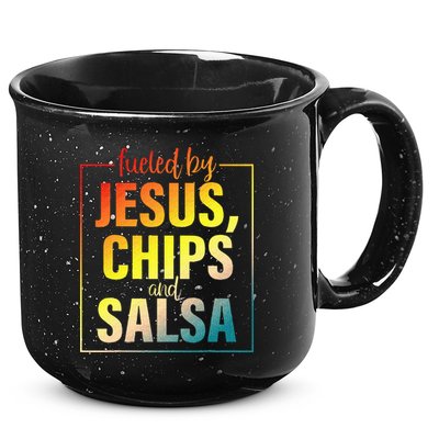 Fueled By Jesus Chips & Salsa Mexican Food Lovers 15oz Campfire Ceramic Mug