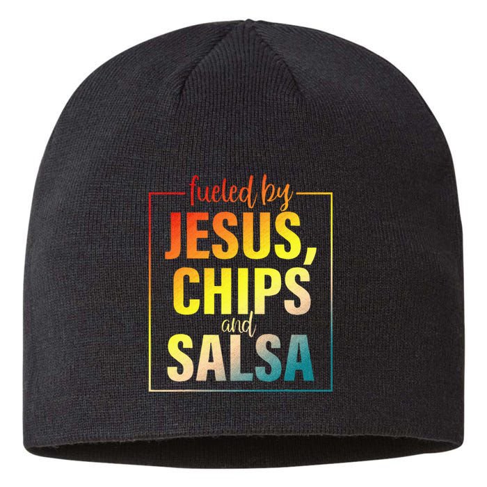 Fueled By Jesus Chips & Salsa Mexican Food Lovers Sustainable Beanie