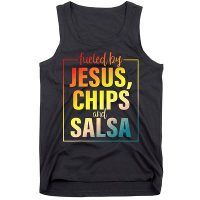 Fueled By Jesus Chips & Salsa Mexican Food Lovers Tank Top