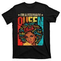 February Birthday Juneteenth For Wo Black African Queen T-Shirt