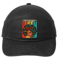 February Birthday Juneteenth For Wo Black African Queen 7-Panel Snapback Hat