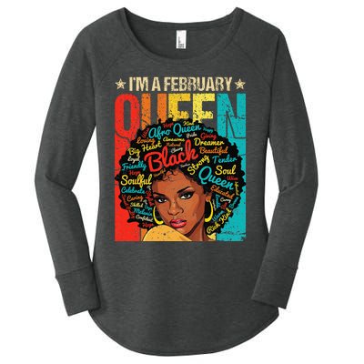 February Birthday Juneteenth For Wo Black African Queen Women's Perfect Tri Tunic Long Sleeve Shirt