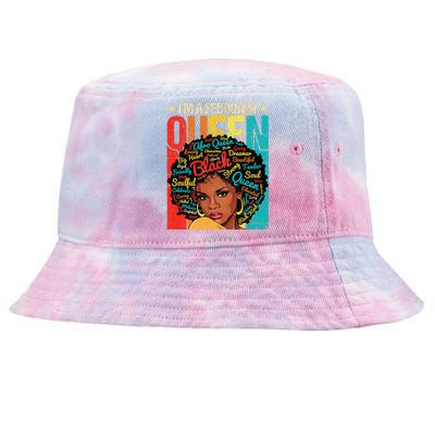 February Birthday Juneteenth For Wo Black African Queen Tie-Dyed Bucket Hat