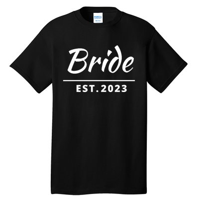 Funny Bride, Just Married Couples Set Tee, Womens Bride Tall T-Shirt