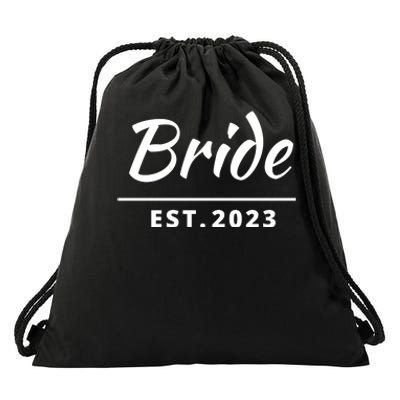 Funny Bride, Just Married Couples Set Tee, Womens Bride Drawstring Bag