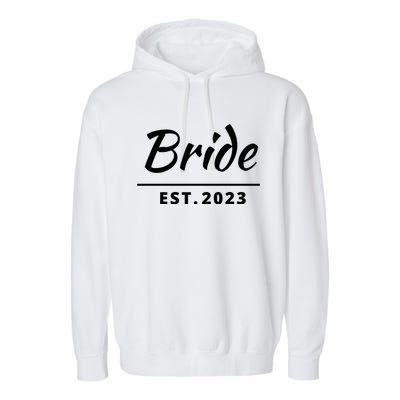 Funny Bride, Just Married Couples Set Tee, Womens Bride Garment-Dyed Fleece Hoodie