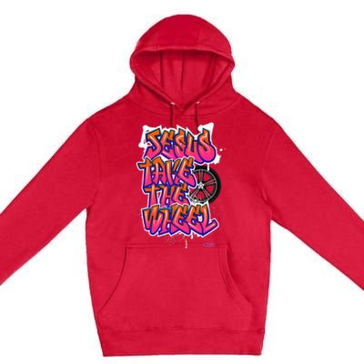 Flite Boi Jesus Take The Wheel Graffiti Premium Pullover Hoodie