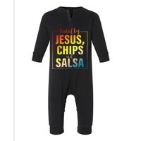 Fueled By Jesus Chips & Salsa Mexican Food Lovers Infant Fleece One Piece