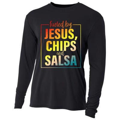 Fueled By Jesus Chips & Salsa Mexican Food Lovers Cooling Performance Long Sleeve Crew