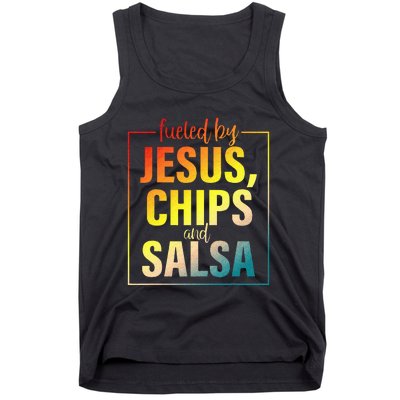 Fueled By Jesus Chips & Salsa Mexican Food Lovers Tank Top