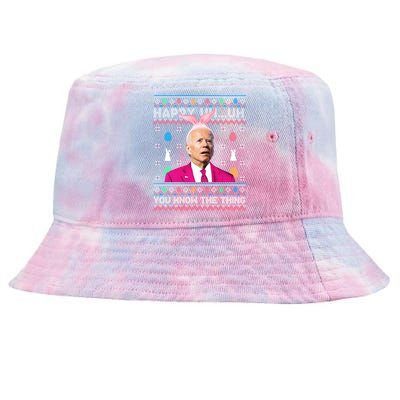 Funny Bunny Joe Biden Happy Uh You Know The Think Easter Day Funny Gift Tie-Dyed Bucket Hat