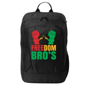 Freedom Bros Juneteenth Black Freedom 1865 African American Gift City Backpack