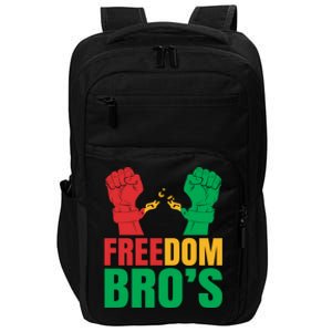 Freedom Bros Juneteenth Black Freedom 1865 African American Gift Impact Tech Backpack