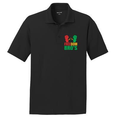 Freedom Bros Juneteenth Black Freedom 1865 African American Gift PosiCharge RacerMesh Polo