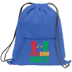 Freedom Bros Juneteenth Black Freedom 1865 African American Gift Sweatshirt Cinch Pack Bag