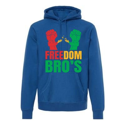 Freedom Bros Juneteenth Black Freedom 1865 African American Gift Premium Hoodie