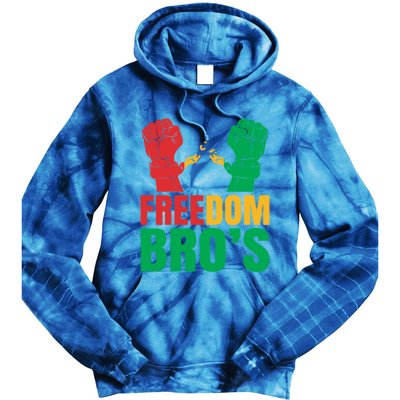 Freedom Bros Juneteenth Black Freedom 1865 African American Gift Tie Dye Hoodie