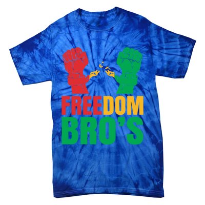 Freedom Bros Juneteenth Black Freedom 1865 African American Gift Tie-Dye T-Shirt