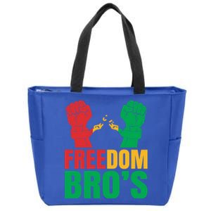 Freedom Bros Juneteenth Black Freedom 1865 African American Gift Zip Tote Bag