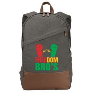 Freedom Bros Juneteenth Black Freedom 1865 African American Gift Cotton Canvas Backpack