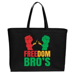 Freedom Bros Juneteenth Black Freedom 1865 African American Gift Cotton Canvas Jumbo Tote