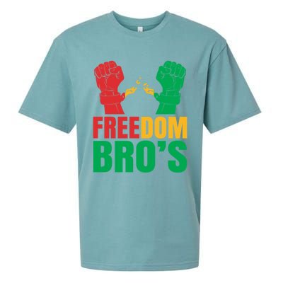 Freedom Bros Juneteenth Black Freedom 1865 African American Gift Sueded Cloud Jersey T-Shirt