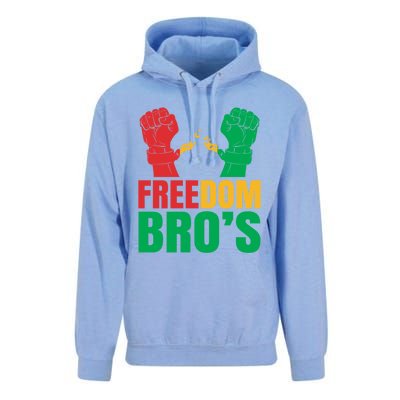 Freedom Bros Juneteenth Black Freedom 1865 African American Gift Unisex Surf Hoodie