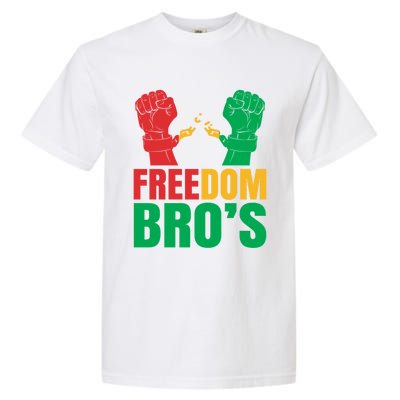 Freedom Bros Juneteenth Black Freedom 1865 African American Gift Garment-Dyed Heavyweight T-Shirt