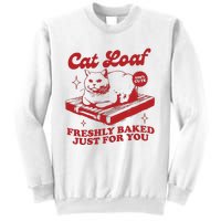 Freshly Baked Just For You Funny Retro Cat Trendy Vintage Meme Sweatshirt