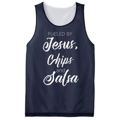 Fueled By Jesus Chips & Salsa Mexican Food Lovers Premium Mesh Reversible Basketball Jersey Tank